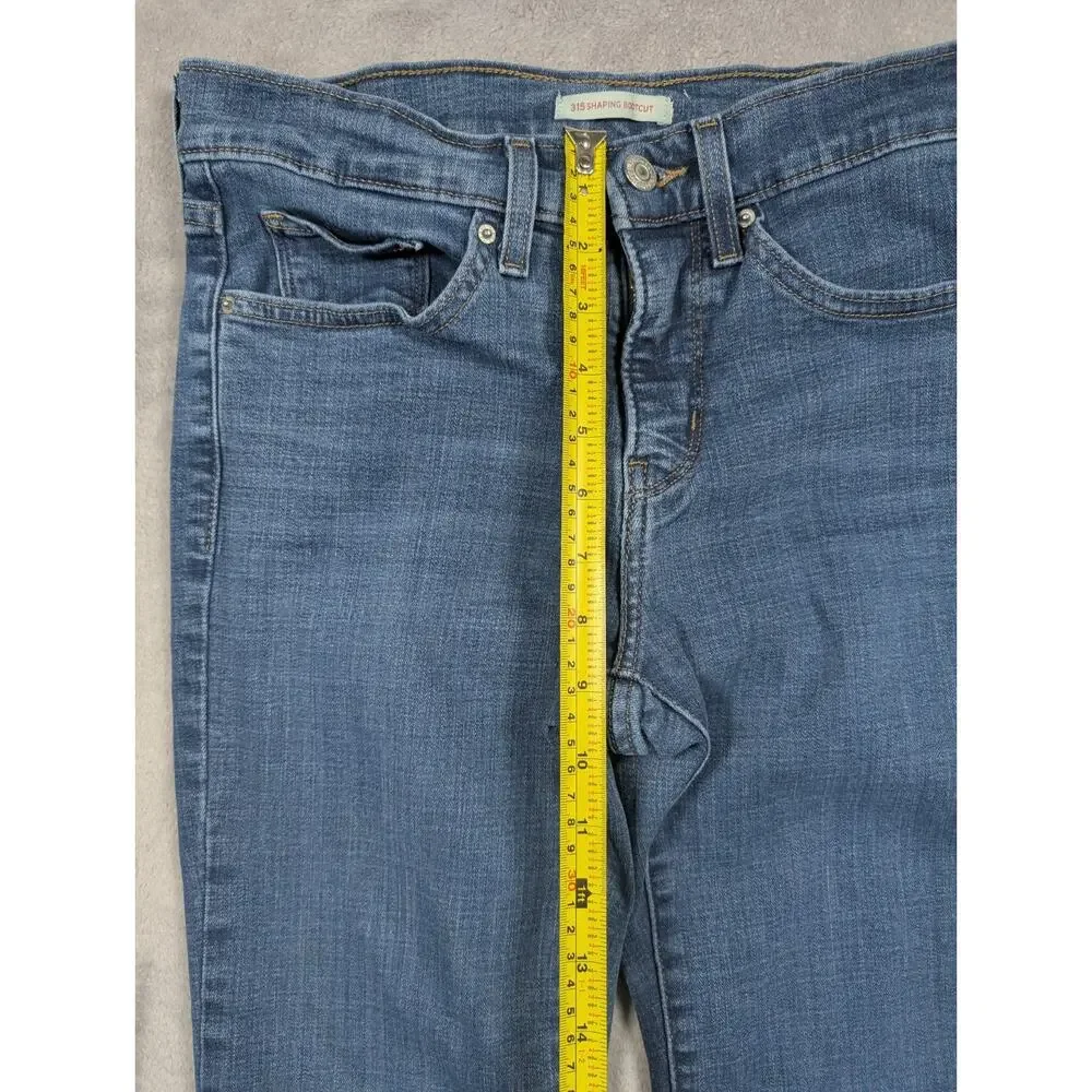 Levis 315 Shaping Bootcut Jeans Womens Size 6 28 Waist Denim Mid Rise Casual